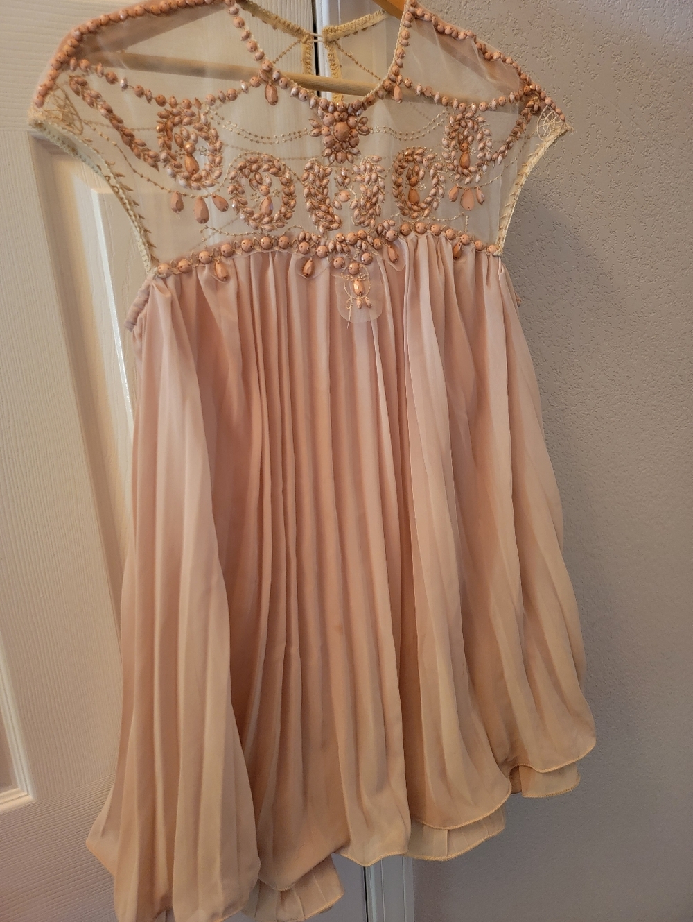 Chicwish Baby Doll Dress Fairy Beaded Mini Dress - Picture 5 of 6